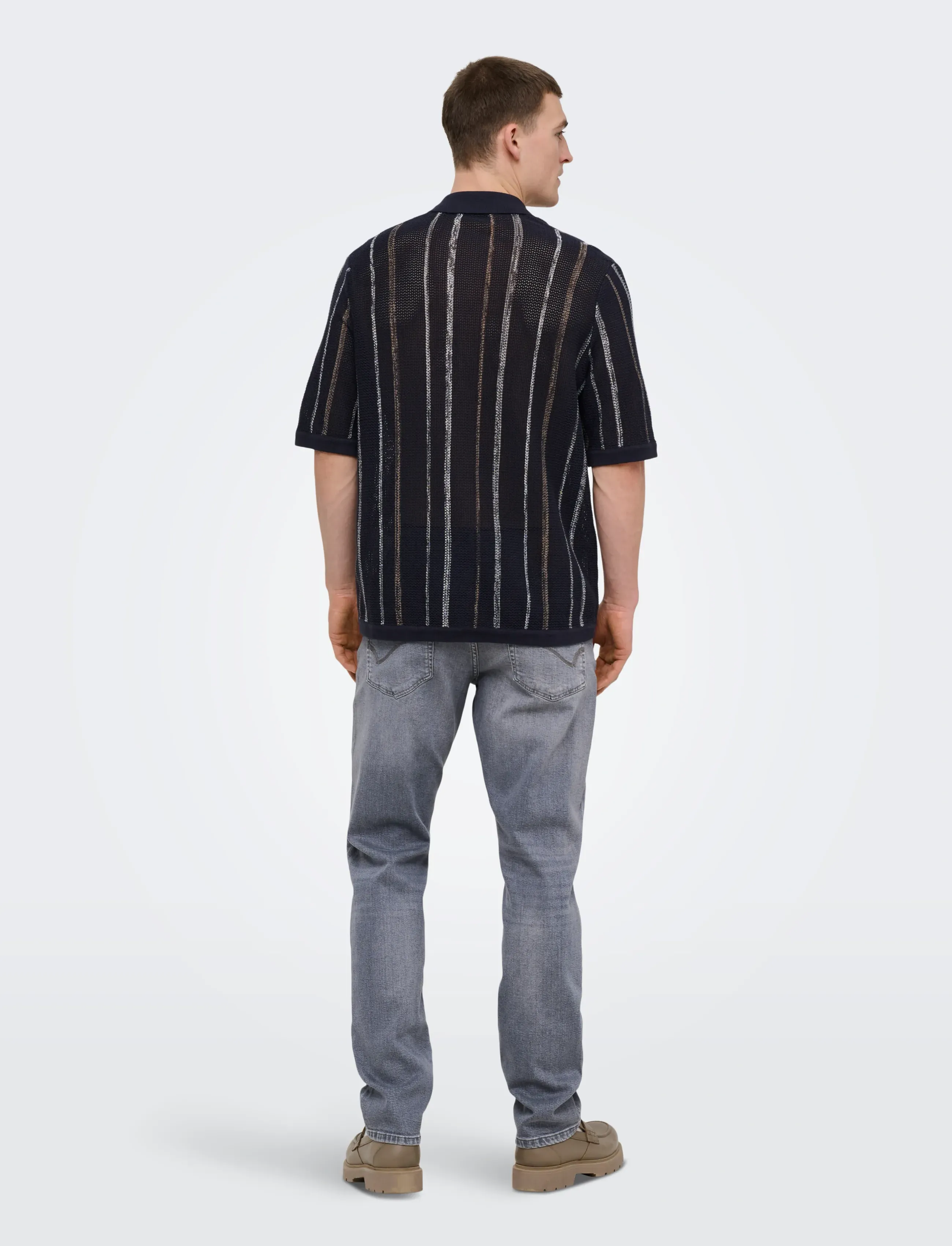 ONLY & SONS - ONSWEFT REG. JAX  LMG 7007 TAI DNM NOOS - tavalised teksad - light grey denim - 3