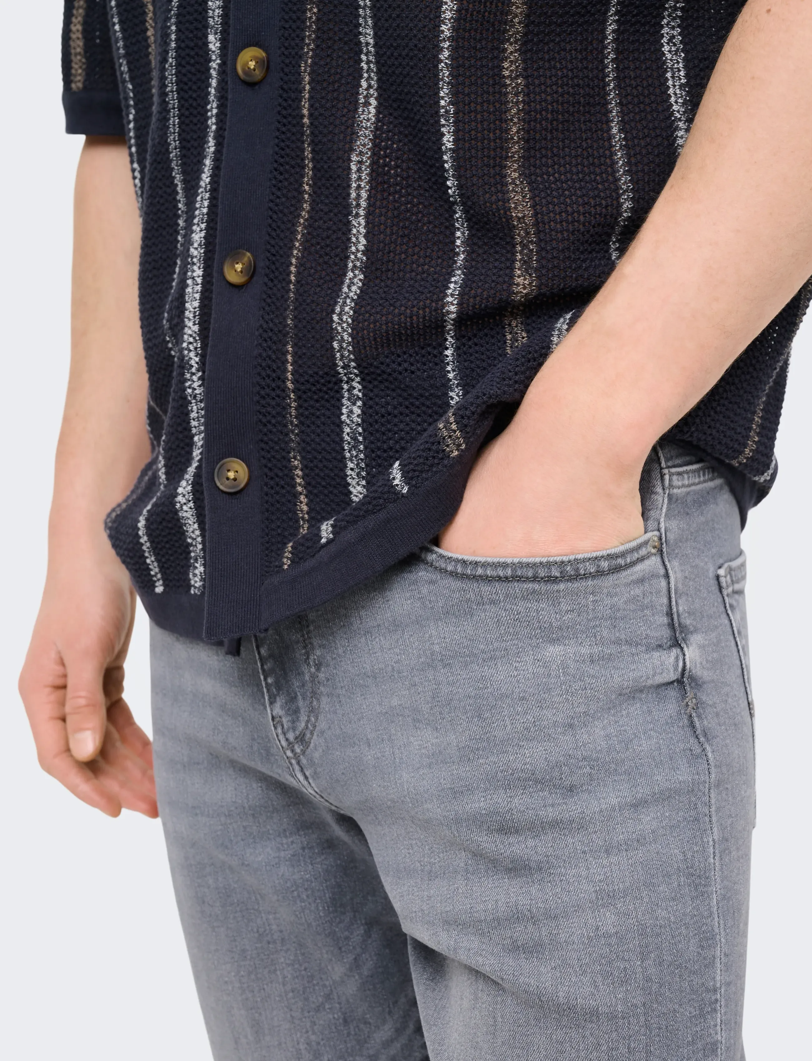 ONLY & SONS Onsweft Reg. Jax Lmg 7007 Dia Dnm Noos relaxed fit jeans herr – bild 5