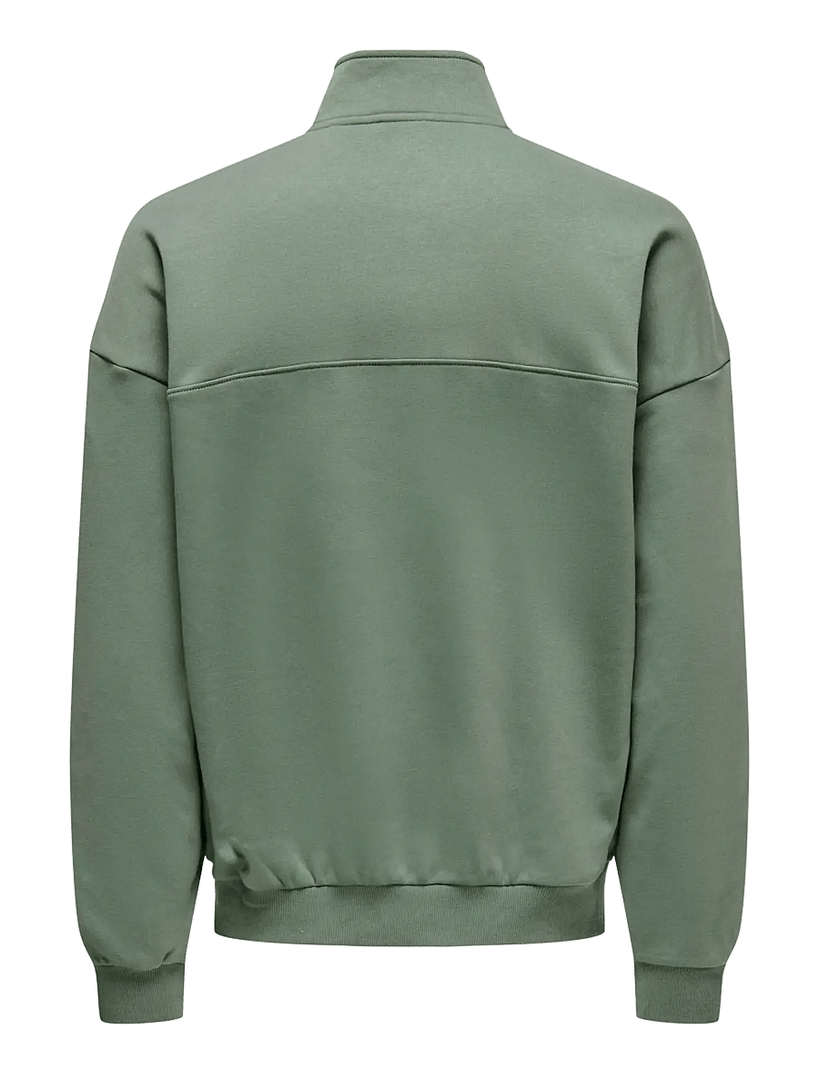 ONLY & SONS - ONSCERES OVZ TRACK HALF ZIP SWEAT VD - kollektionen - laurel wreath - 2