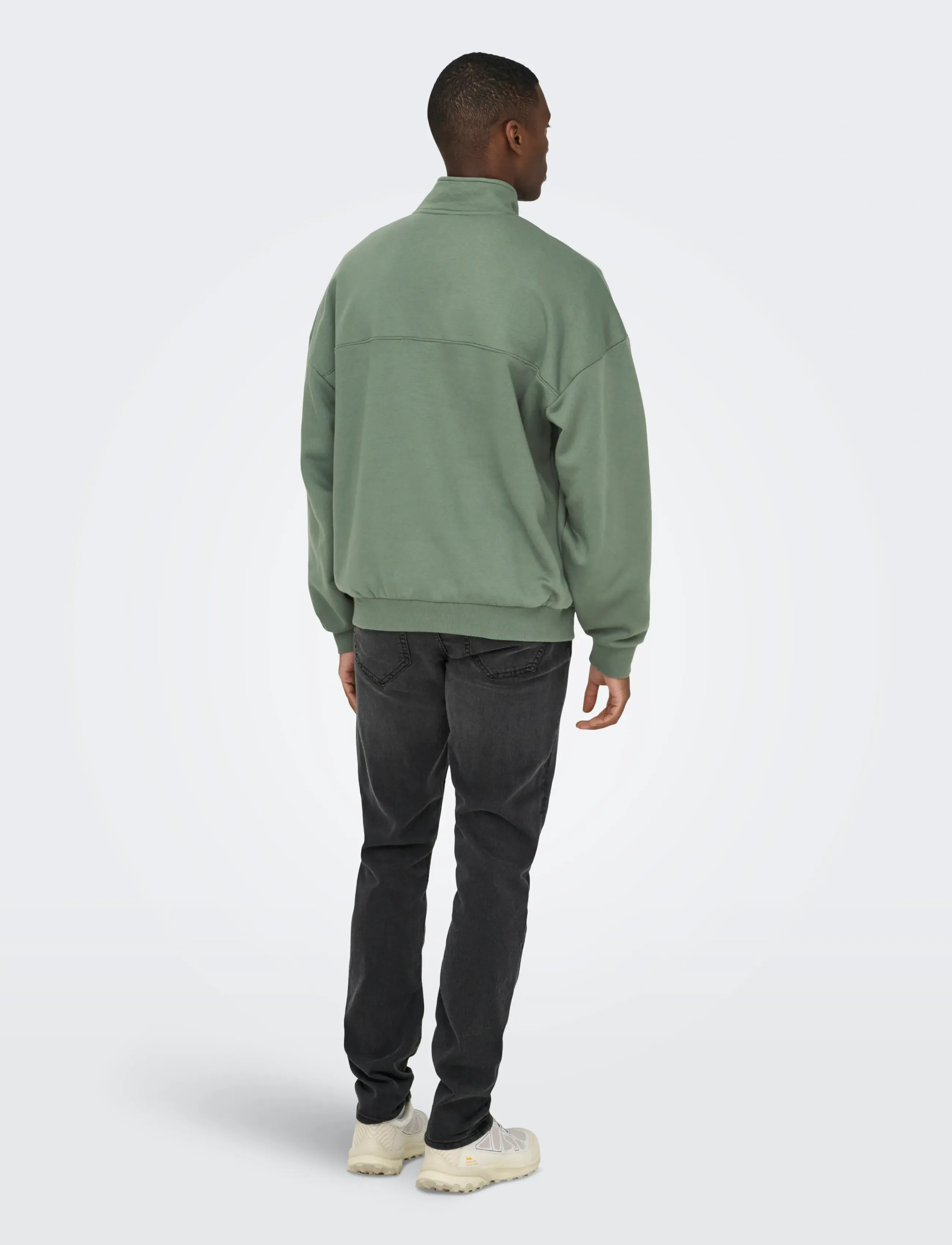 ONLY & SONS - ONSCERES OVZ TRACK HALF ZIP SWEAT VD - kollektionen - laurel wreath - 3