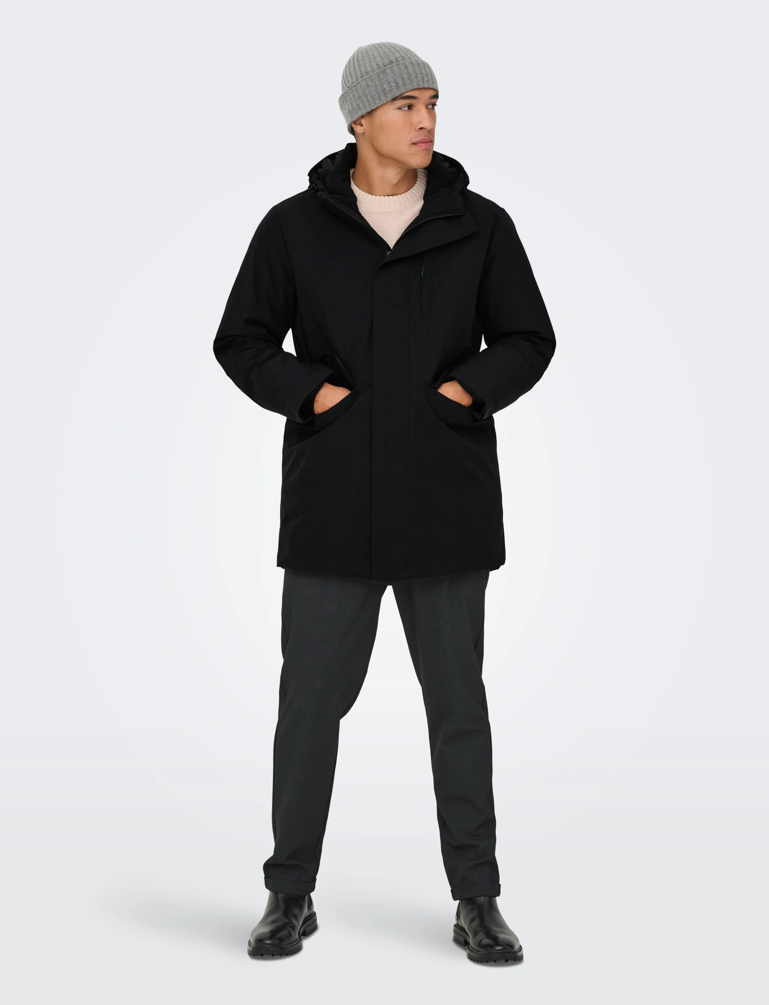 ONLY & SONS - ONSENRICO WATERPROOF STRETCH PARKA NOOS - parkad - black - 4