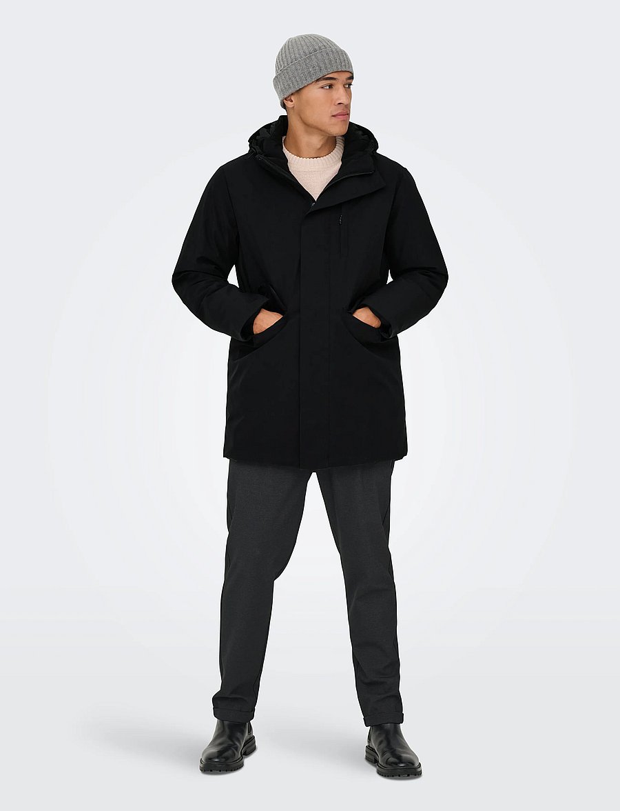 ONLY & SONS - ONSENRICO WATERPROOF STRETCH PARKA NOOS - parkad - black - 4