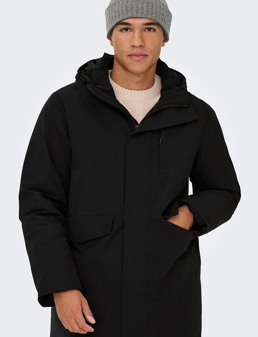 ONLY & SONS - ONSENRICO WATERPROOF STRETCH PARKA NOOS - parkad - black - 5