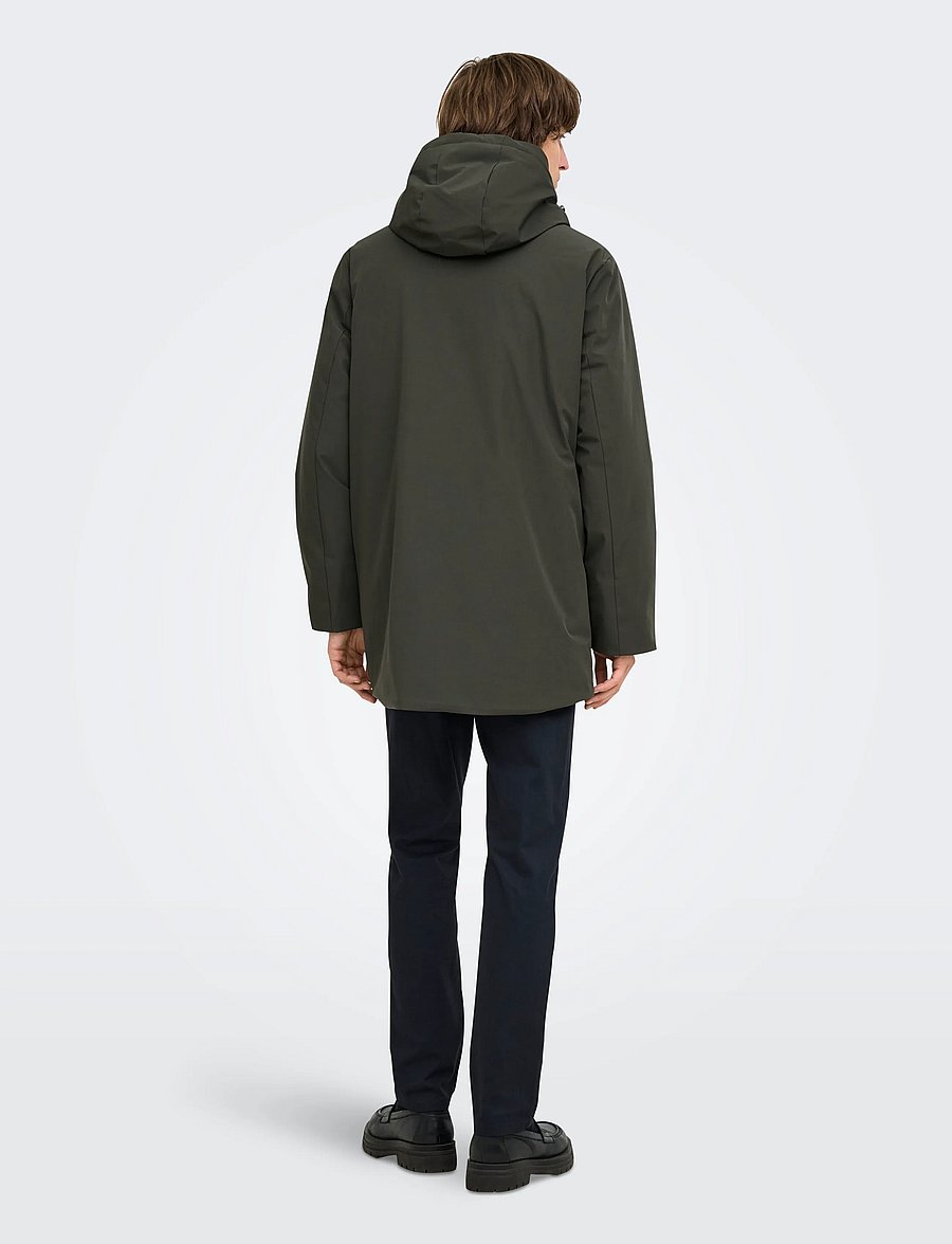 ONLY & SONS - ONSENRICO WATERPROOF STRETCH PARKA NOOS - parkas - peat - 3
