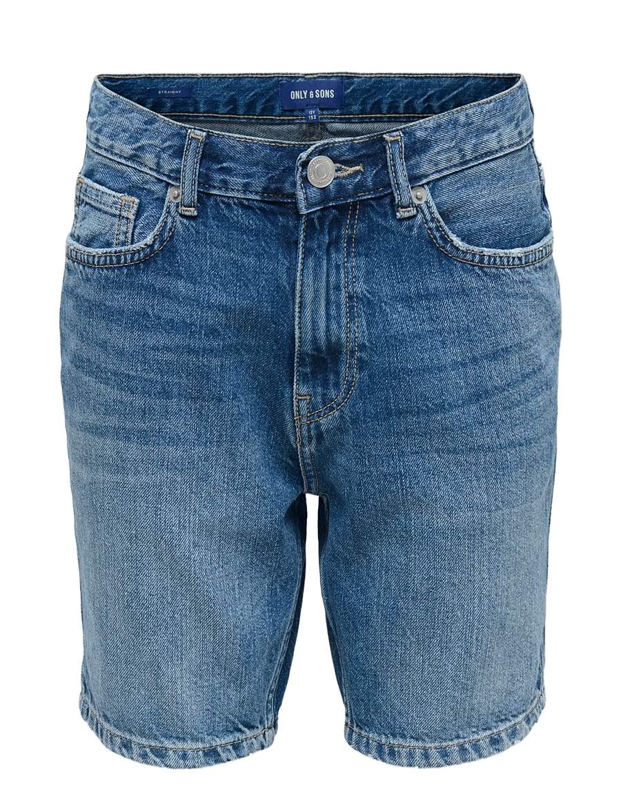 ONLY & SONS - OSJEDGE STRAIGHT MB 7058 TAI DNM SHORTS - jeansshorts - medium blue denim - 0