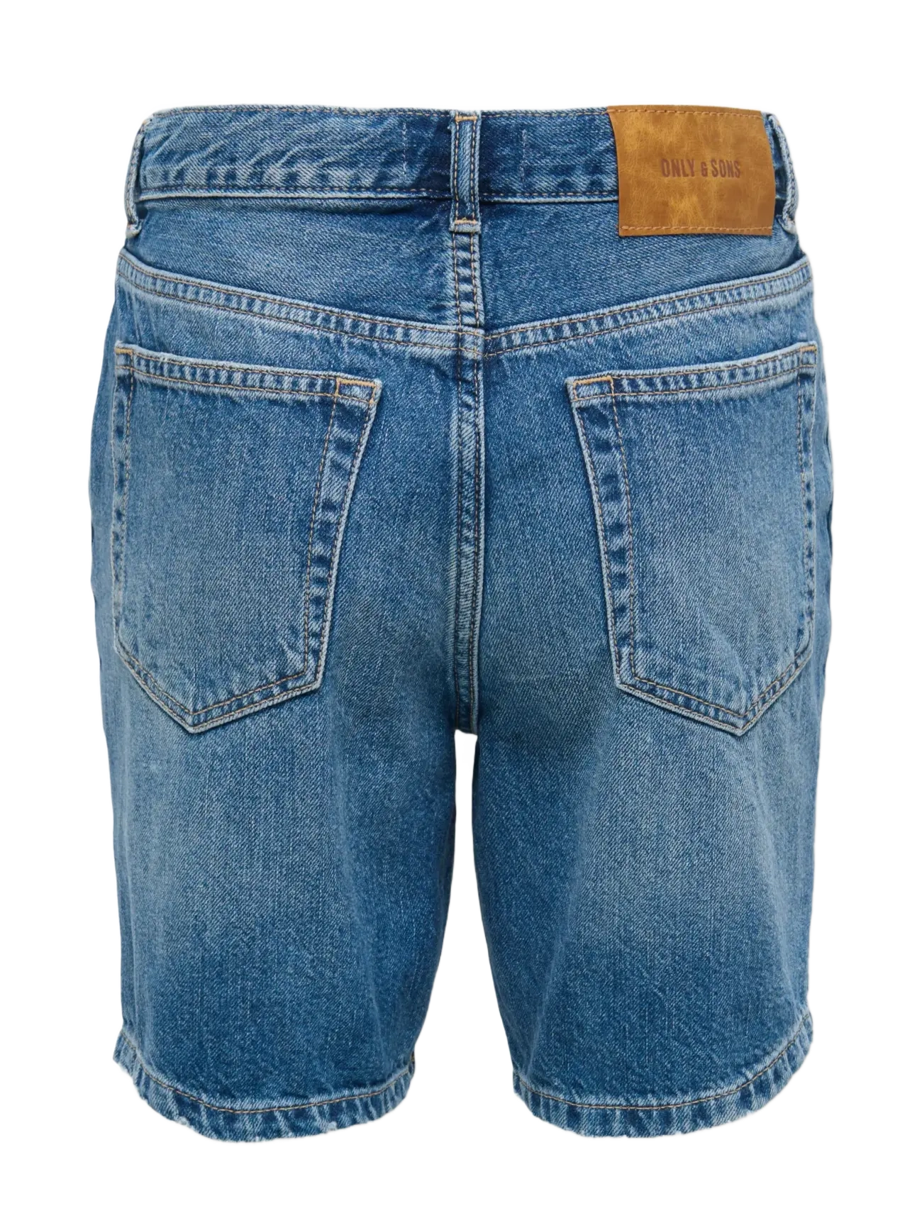 ONLY & SONS - OSJEDGE STRAIGHT MB 7058 TAI DNM SHORTS - denim shorts - medium blue denim - 1