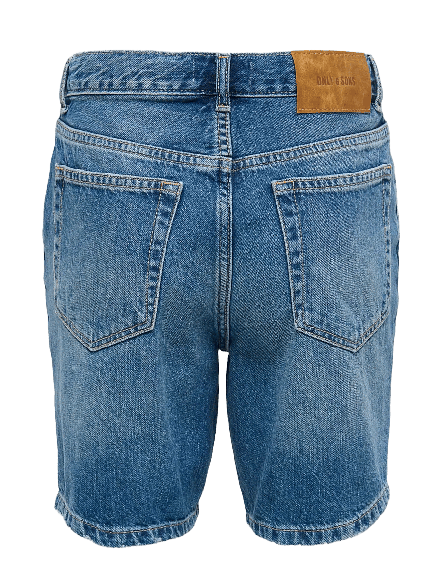 ONLY & SONS - OSJEDGE STRAIGHT MB 7058 TAI DNM SHORTS - jeansshorts - medium blue denim - 1