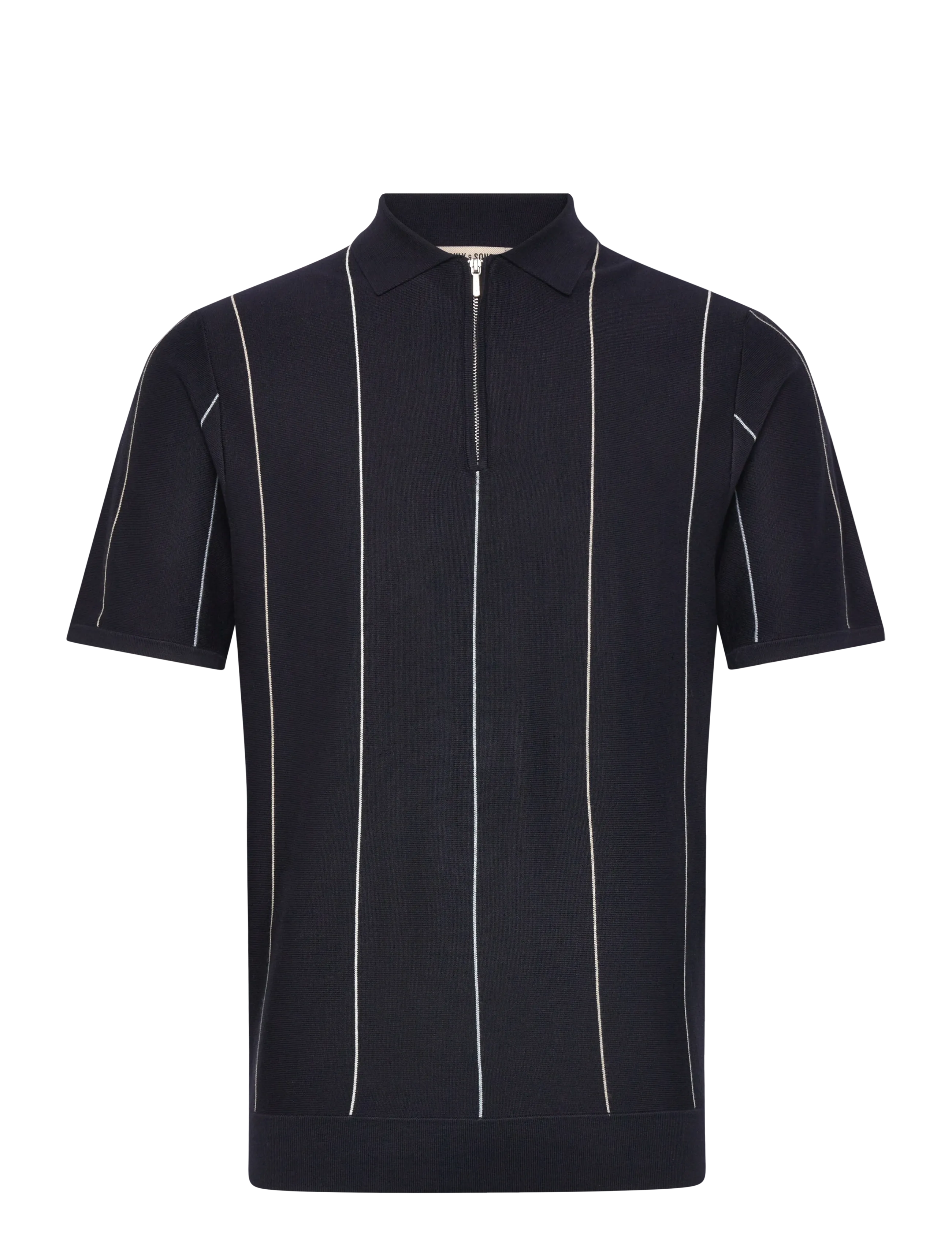 ONLY & SONS Onswyler Life Str Reg 14Ss Zip Polo Frml Navy - M - Herren