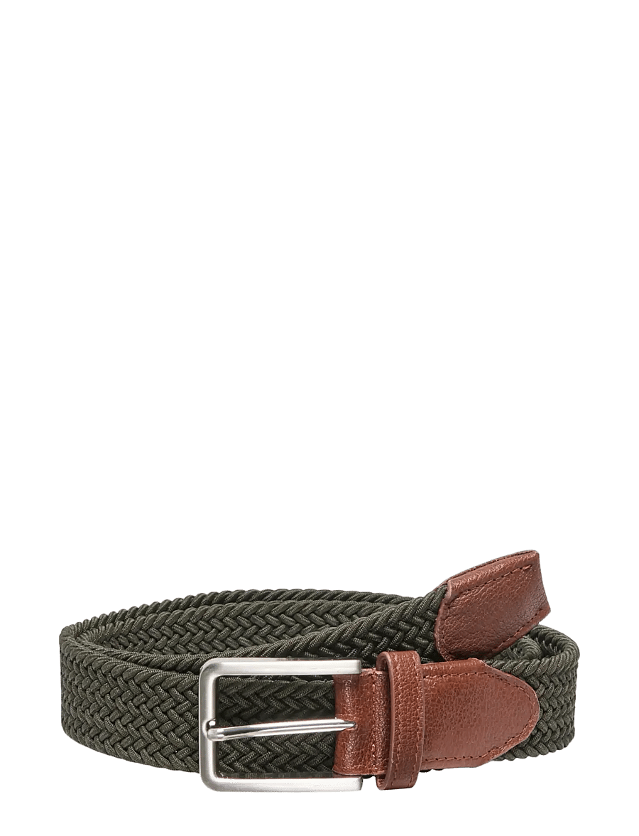 ONLY & SONS - ONSTHIBAUT SOLID BRAIDED BELT NOOS - flettede bælter - dark olive - 0