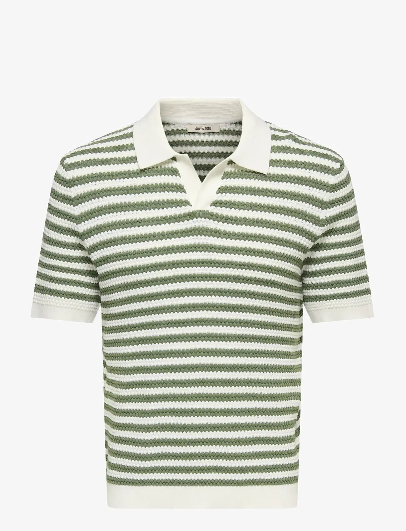 ONLY & SONS - ONSSERGE REG SS SPLIT NECK KNIT - die niedrigsten preise - egret - 1