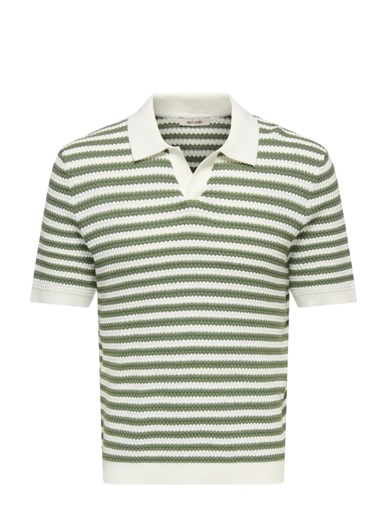 ONLY & SONS ONSSERGE REG SS SPLIT NECK KNIT - Pakkumised - EGRET / cream