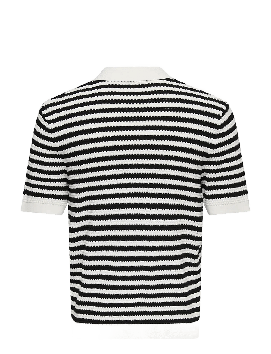 ONLY & SONS - ONSSERGE REG SS SPLIT NECK KNIT - dzianinowe bluzki polo - egret - 2