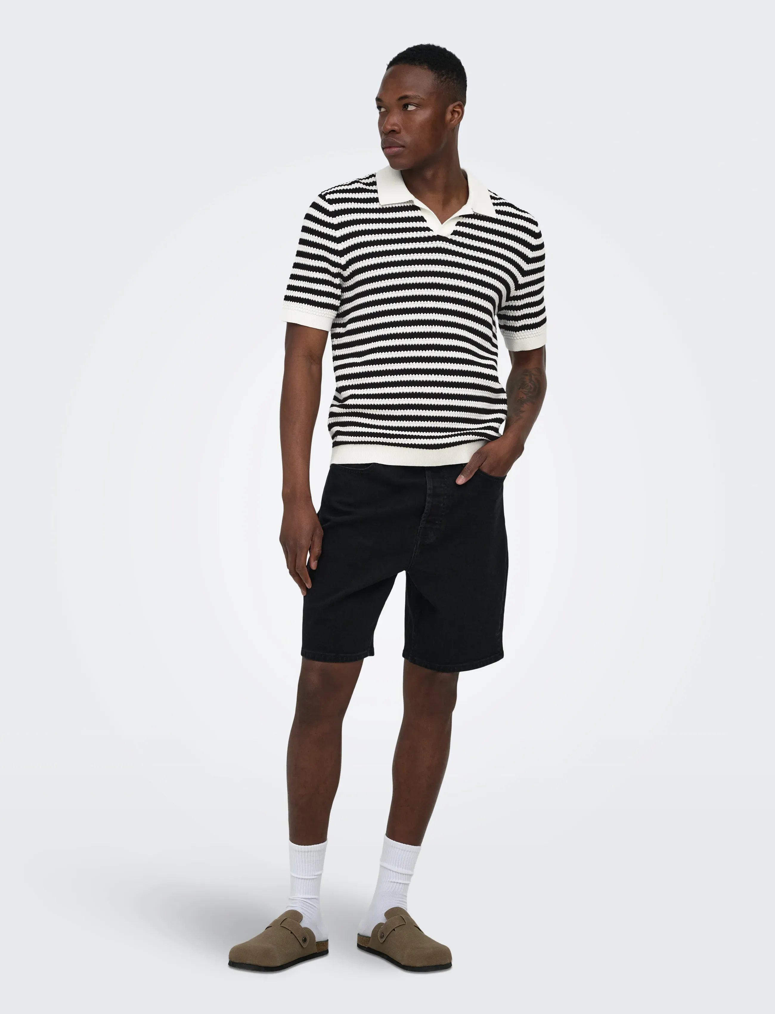 Onsserge Reg Ss Split Neck Knit 3