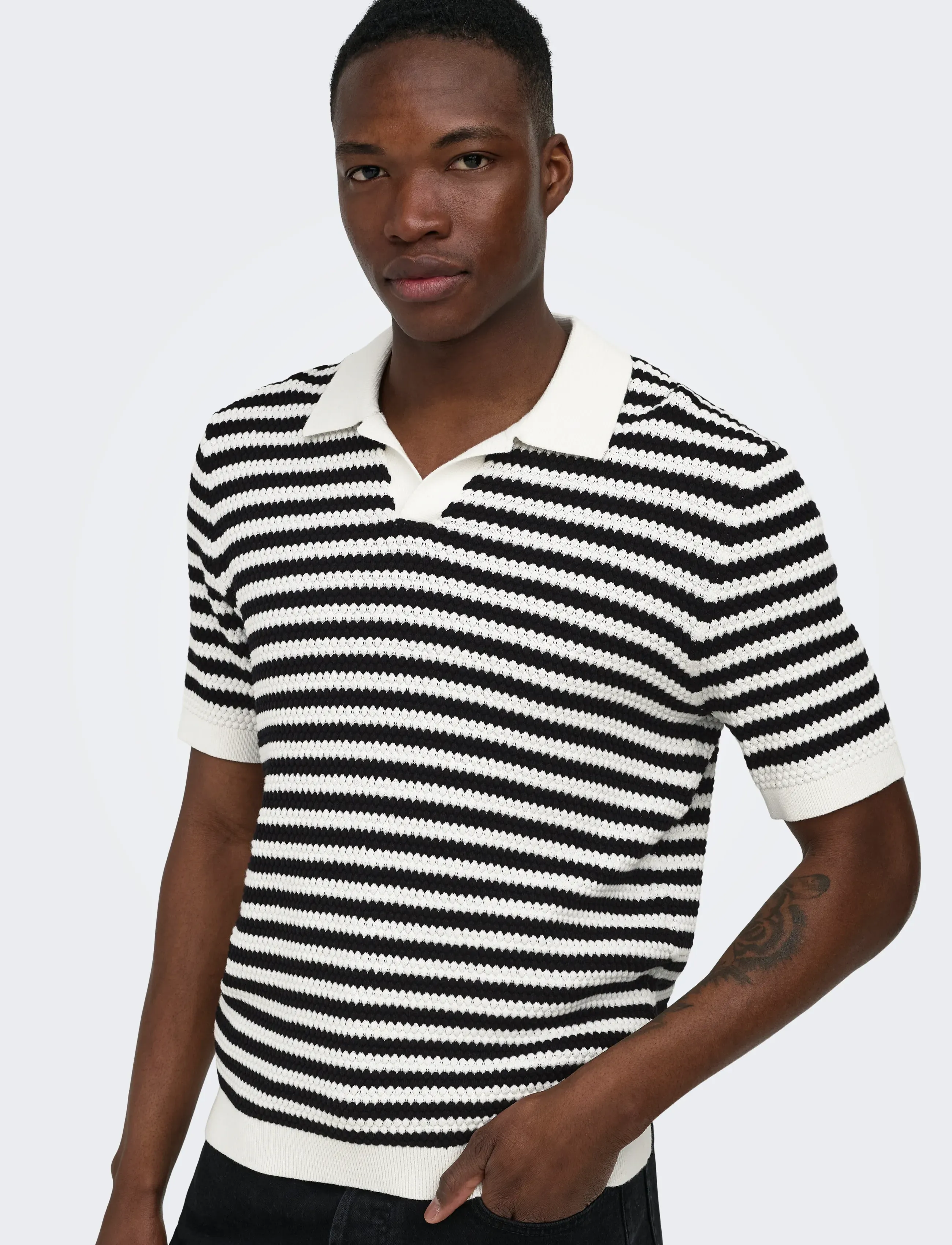 Onsserge Reg Ss Split Neck Knit 6