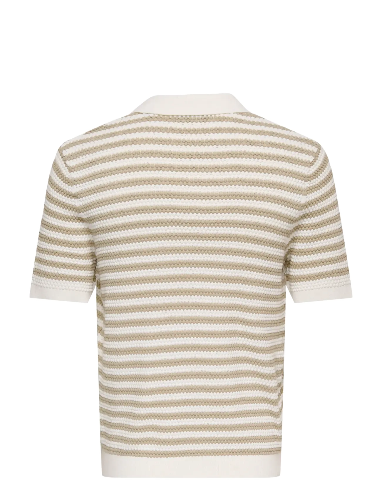 ONLY & SONS - ONSSERGE REG SS SPLIT NECK KNIT - knitted polos - egret - 2