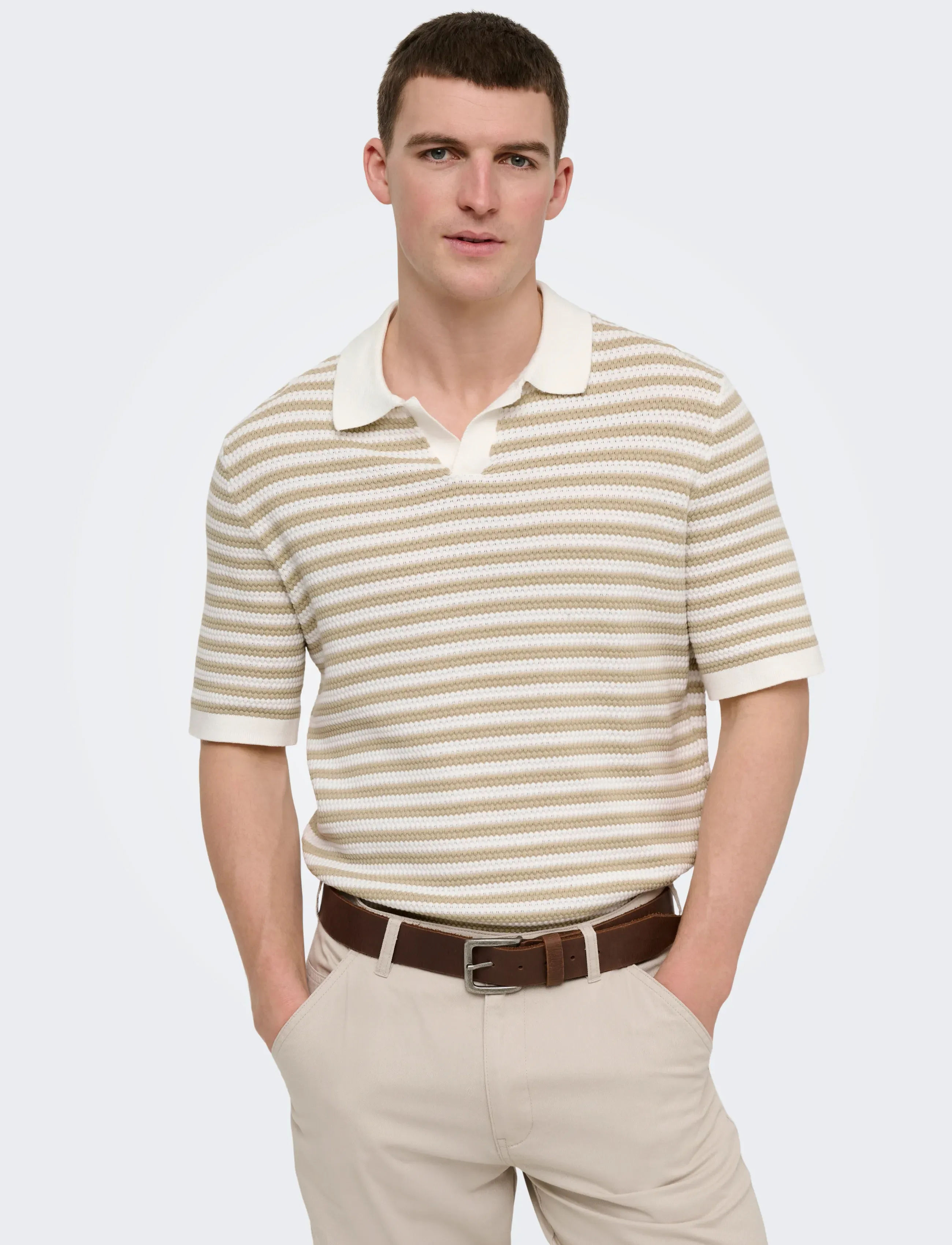 Onsserge Reg Ss Split Neck Knit 4