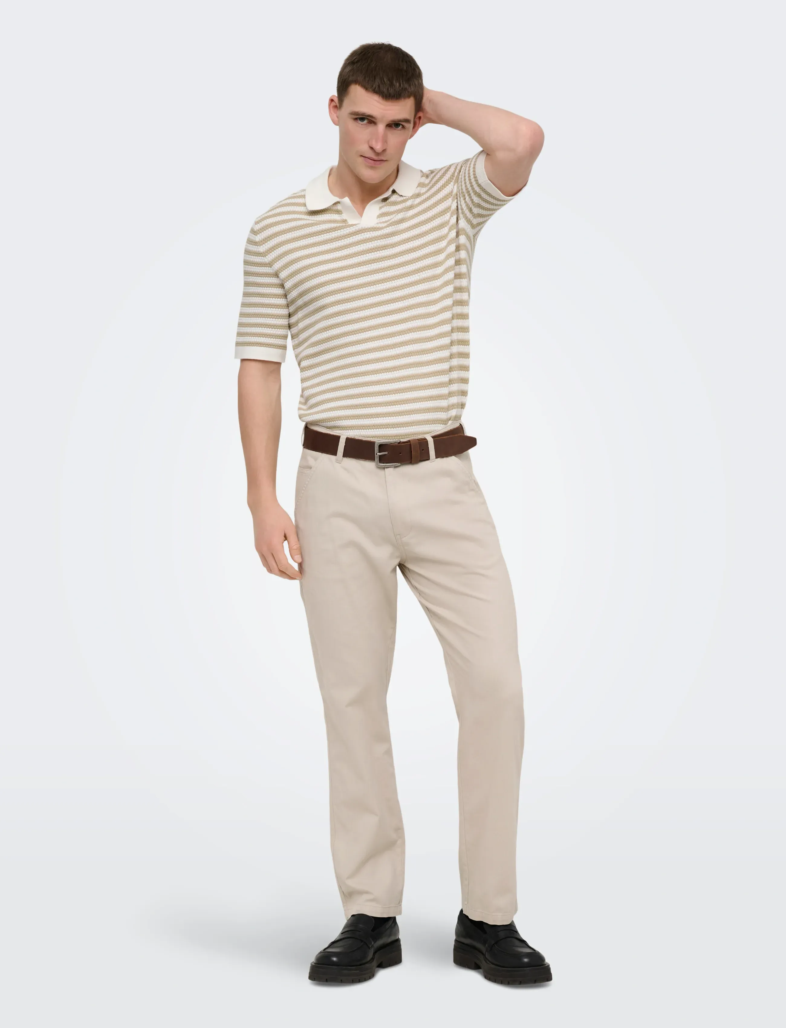 Onsserge Reg Ss Split Neck Knit 5