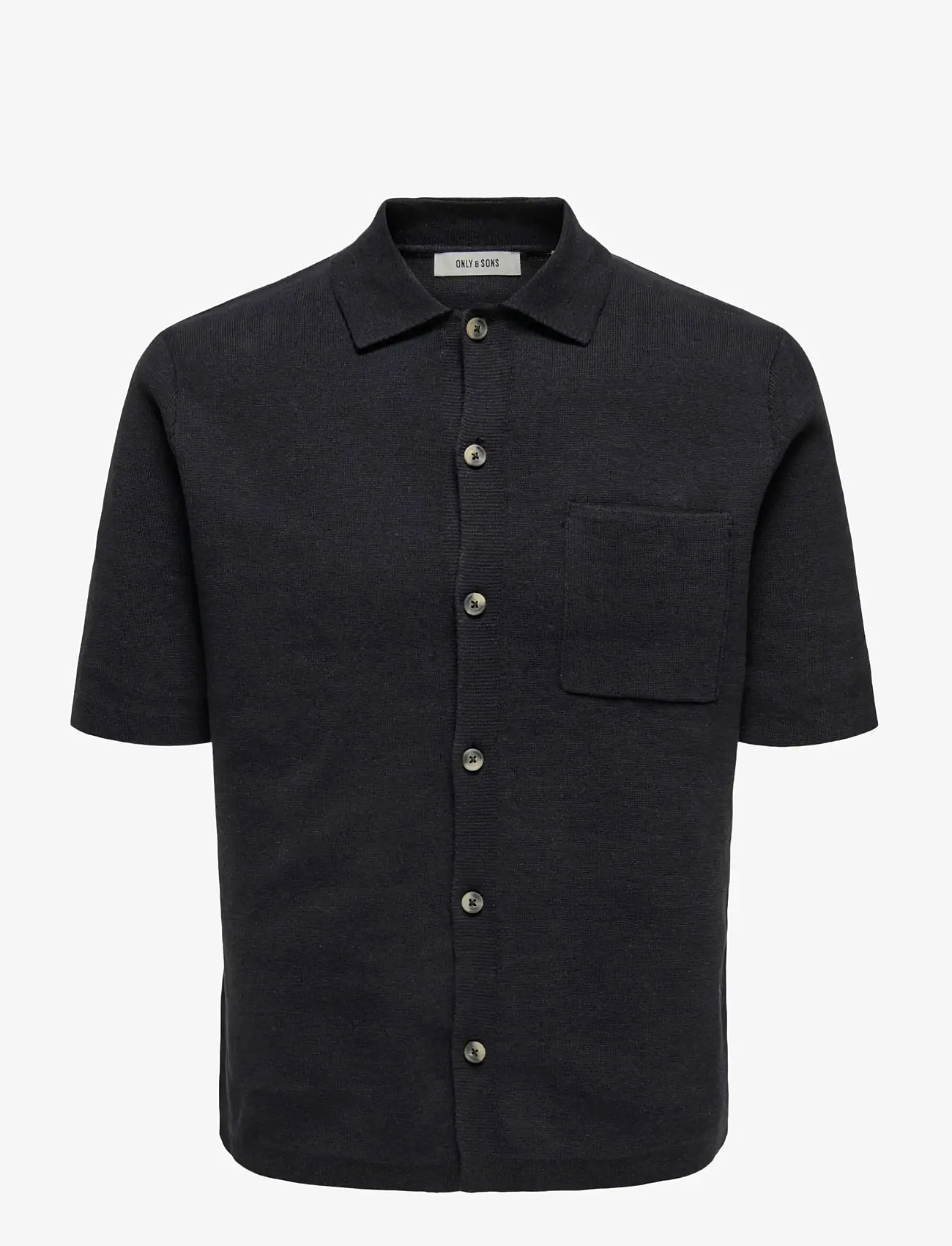 ONLY & SONS - ONSSILAS REG SS SHIRT KNIT - knitted polos - black - 0