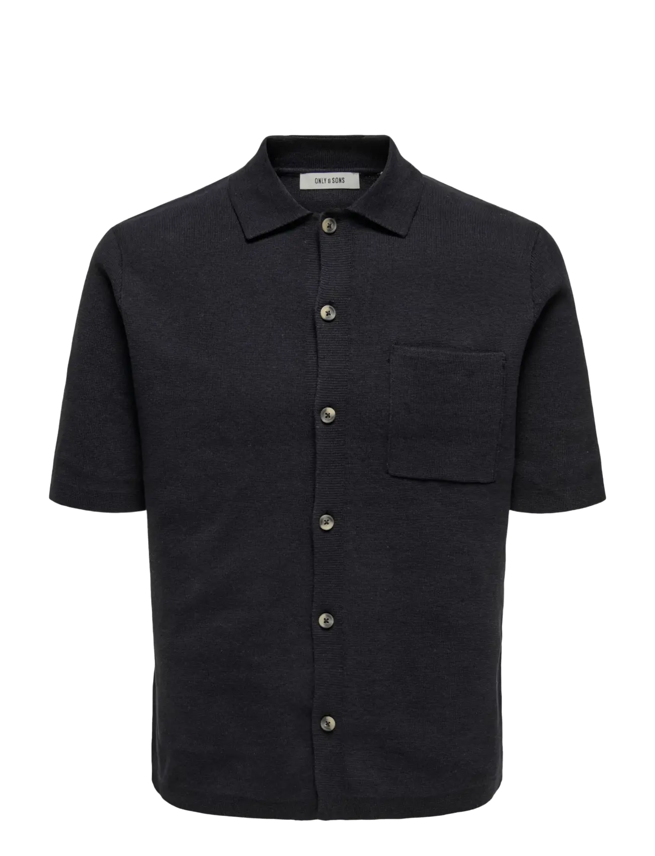 ONLY & SONS ONSSILAS REG SS SHIRT KNIT - Deals - BLACK / black