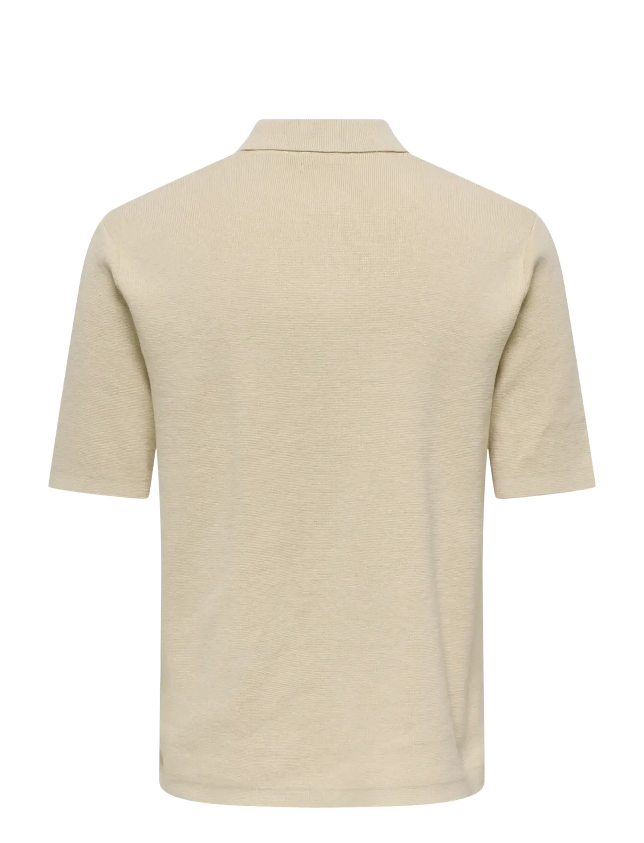 ONLY & SONS - ONSSILAS REG SS SHIRT KNIT - kootud polosärgid - oatmeal - 2