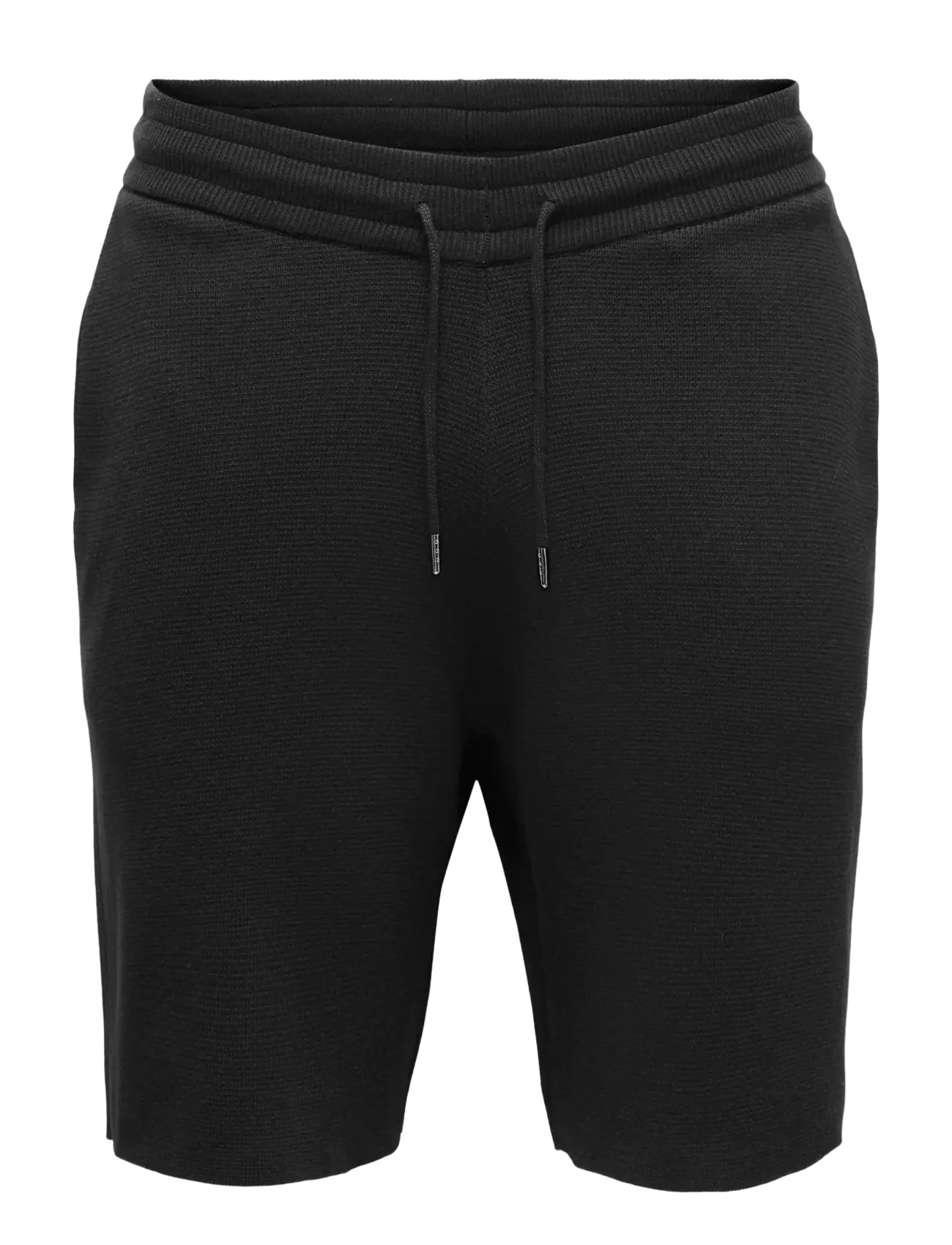 ONLY & SONS ONSSILAS REG SHORTS KNIT - Sweat shorts - BLACK / black