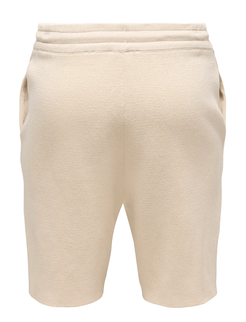 ONLY & SONS - ONSSILAS REG SHORTS KNIT - sweatshorts - oatmeal - 1