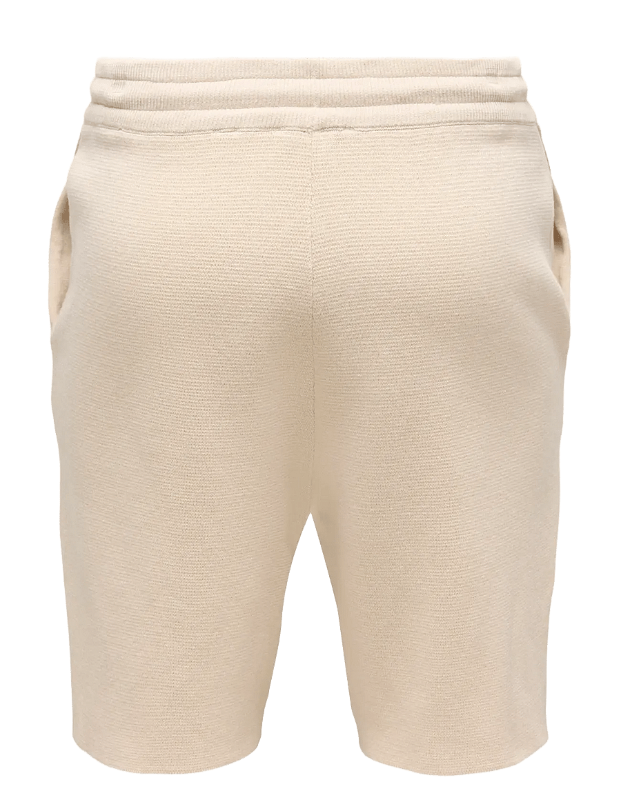 ONLY & SONS - ONSSILAS REG SHORTS KNIT - sweatshorts - oatmeal - 1