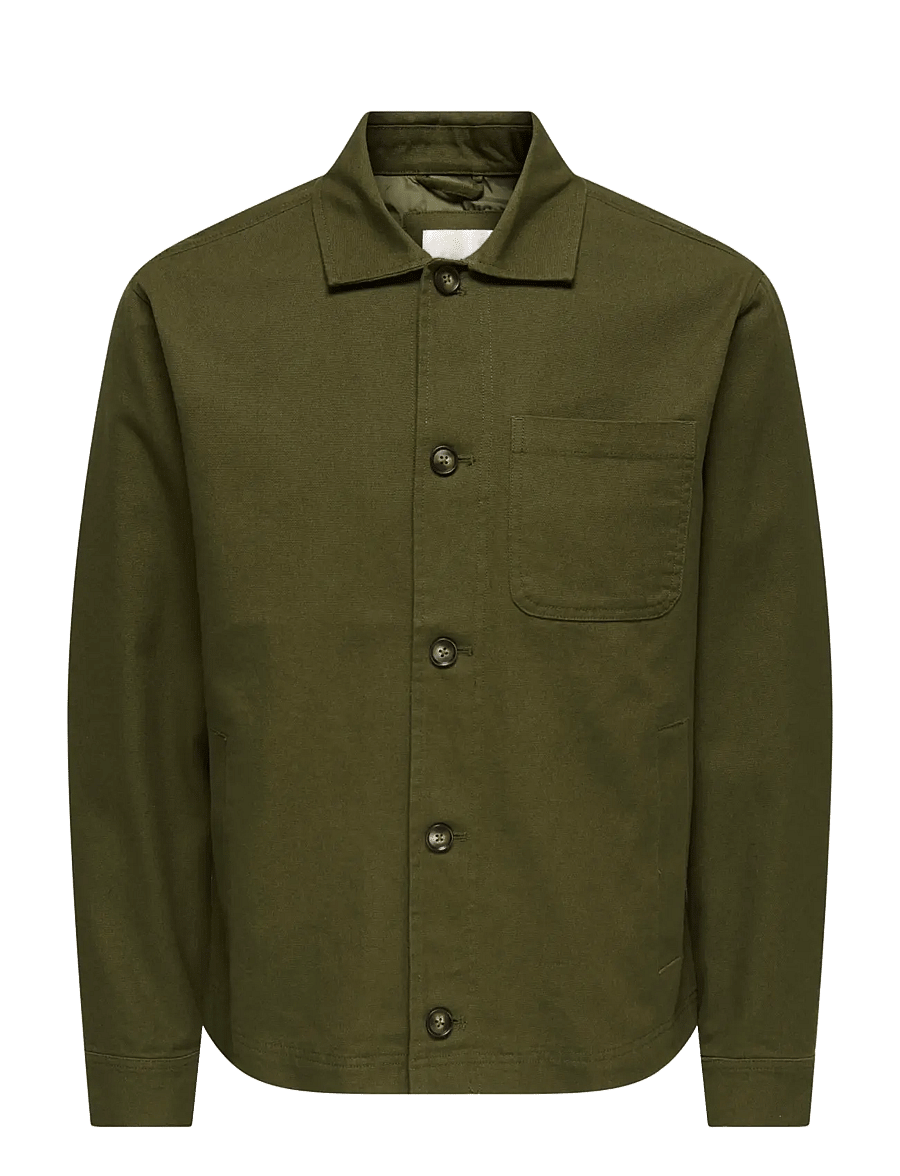 ONLY & SONS - ONSRONNIE CTN JACKET OTW - vårjackor - dark olive - 1