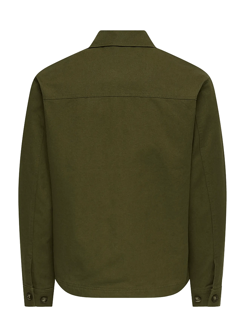 ONLY & SONS - ONSRONNIE CTN JACKET OTW - forårsjakker - dark olive - 2