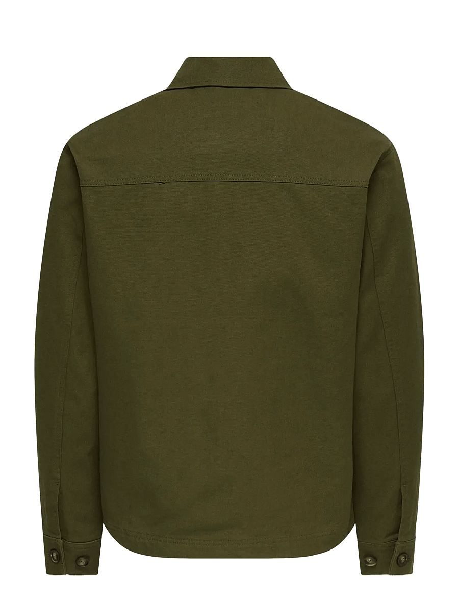 ONLY & SONS - ONSRONNIE CTN JACKET OTW - vårjackor - dark olive - 2