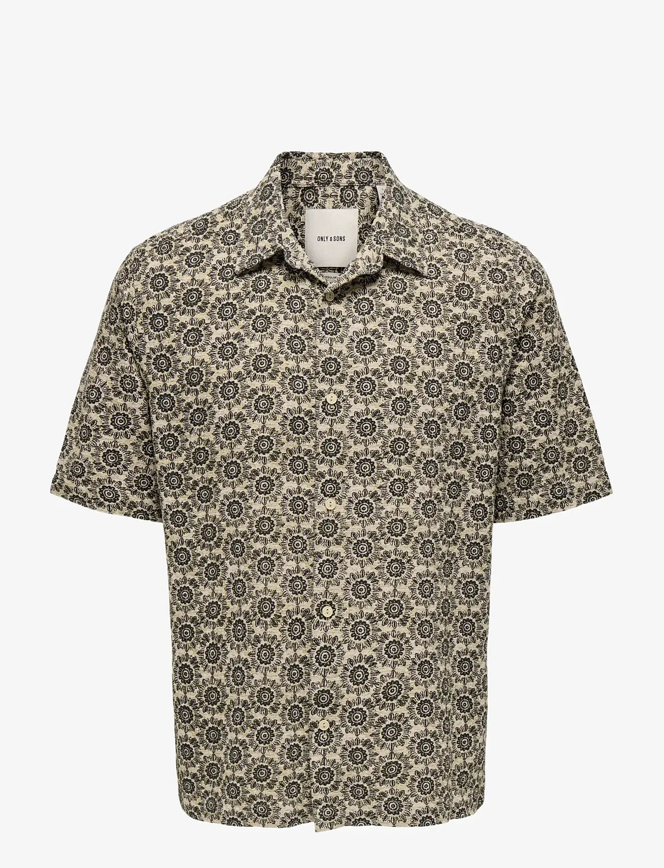 ONLY & SONS - ONSJOHNSON REG SS 036 SHIRT - mönstrade skjortor - twill - 0