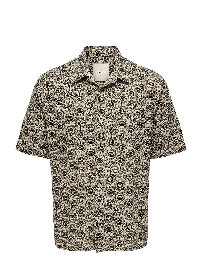 ONLY & SONS - ONSJOHNSON REG SS 036 SHIRT - mönstrade skjortor - twill - 0