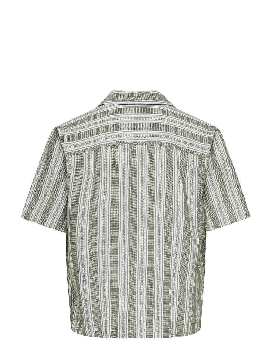 ONLY & SONS - ONSWALKER RLX RESORT SS 035 SHIRT NOOS - dryžuoti marškiniai - dark olive - 2