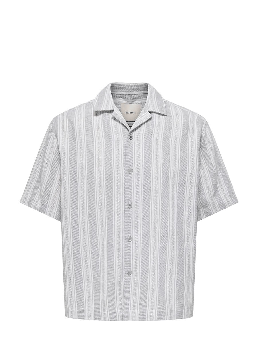 ONLY & SONS - ONSWALKER RLX RESORT SS 035 SHIRT NOOS - stribede skjorter - sedona sage - 1