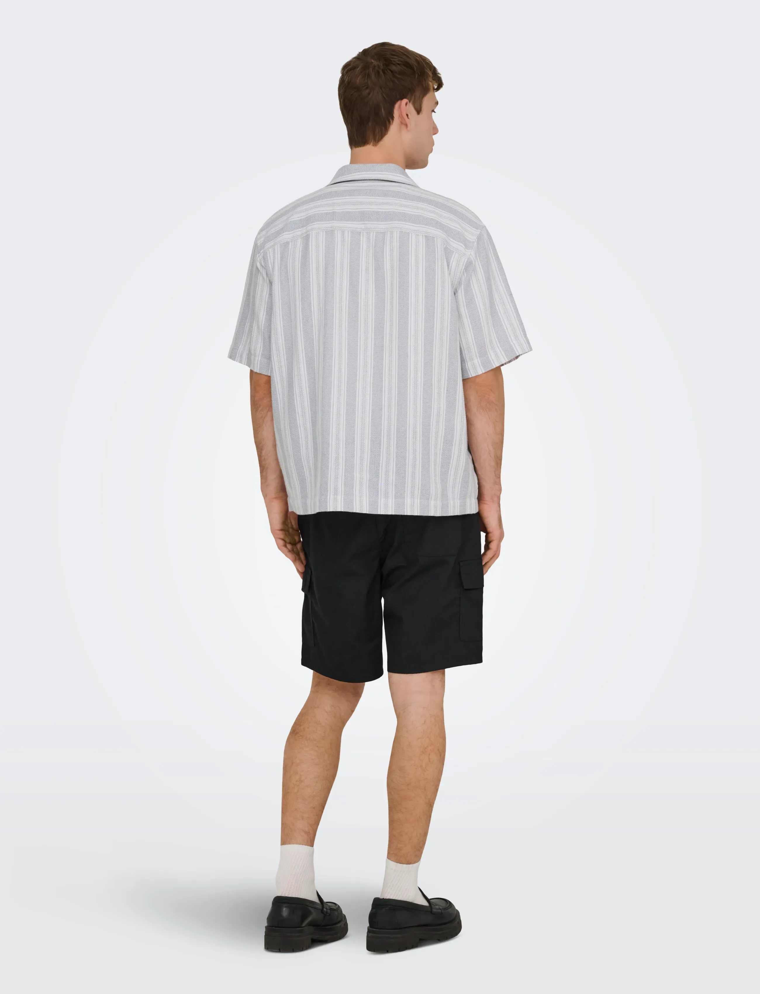 ONLY & SONS - ONSWALKER RLX RESORT SS 035 SHIRT NOOS - stribede skjorter - sedona sage - 3
