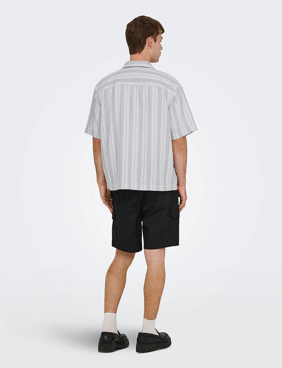 ONLY & SONS - ONSWALKER RLX RESORT SS 035 SHIRT NOOS - stribede skjorter - sedona sage - 3