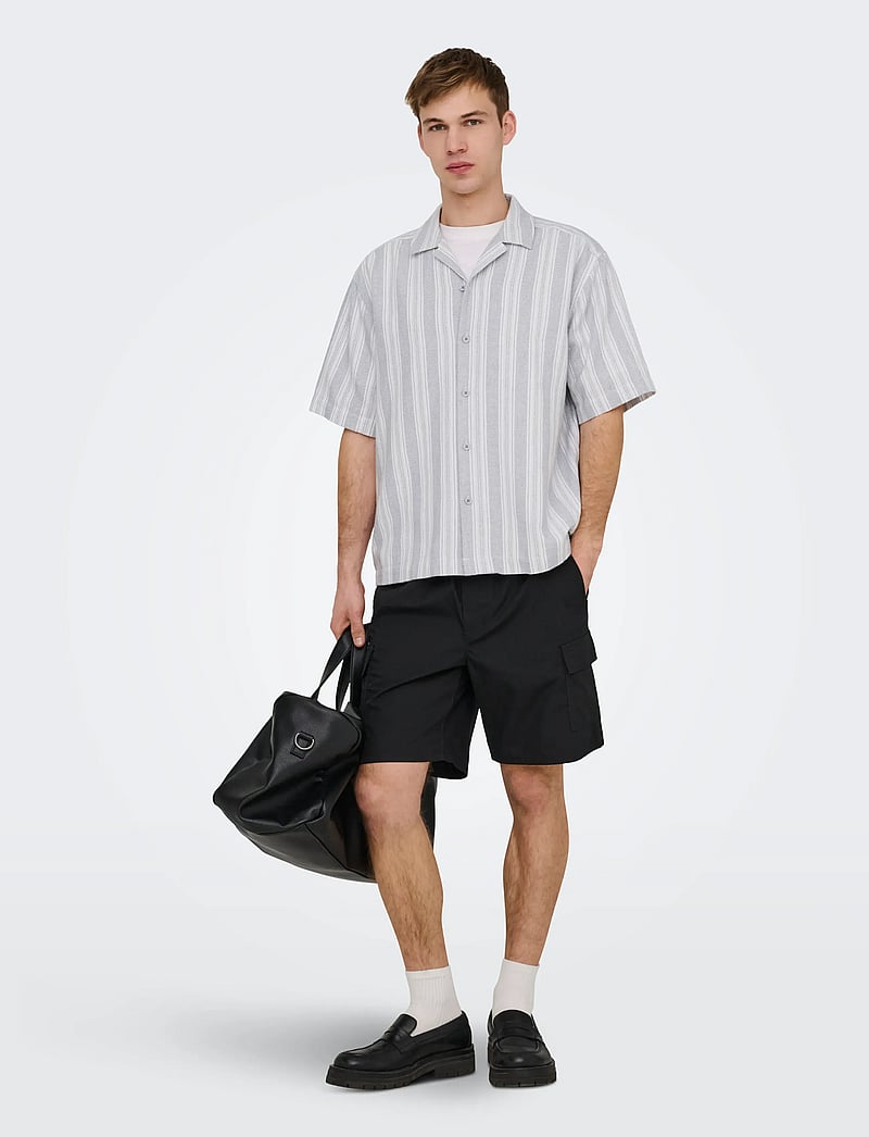 ONLY & SONS - ONSWALKER RLX RESORT SS 035 SHIRT NOOS - kortærmede skjorter - sedona sage - 4