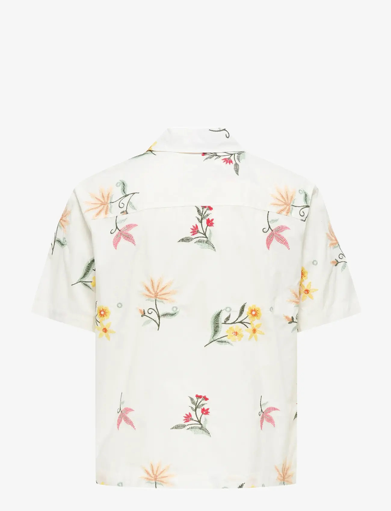 ONLY & SONS - ONSEDWARD RLX SS SHIRT - mønstrede skjorter - bright white - 2