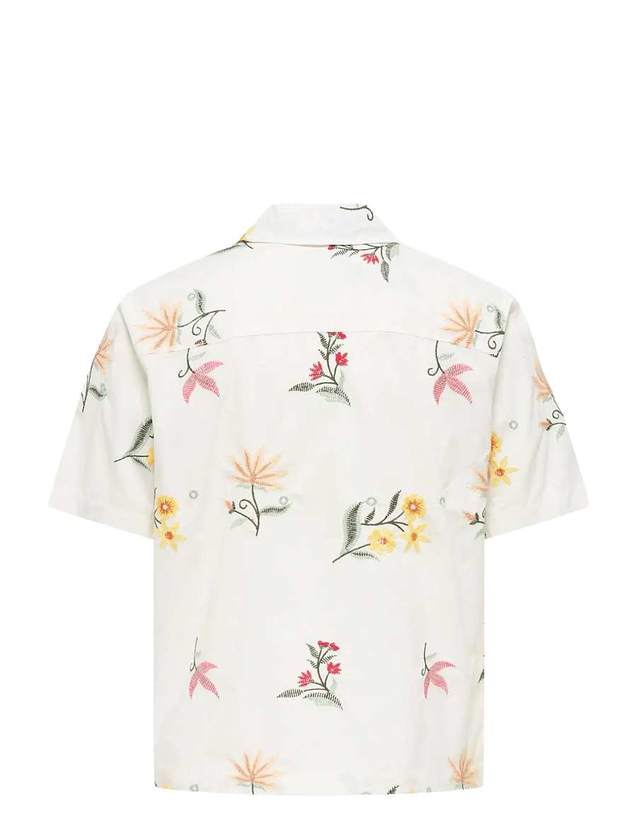 ONLY & SONS - ONSEDWARD RLX SS SHIRT - gemusterte hemden - bright white - 2