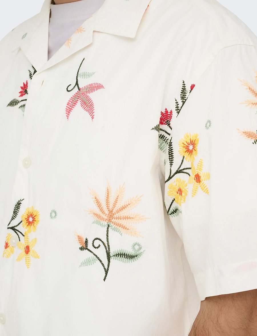 ONLY & SONS - ONSEDWARD RLX SS SHIRT - gemusterte hemden - bright white - 5