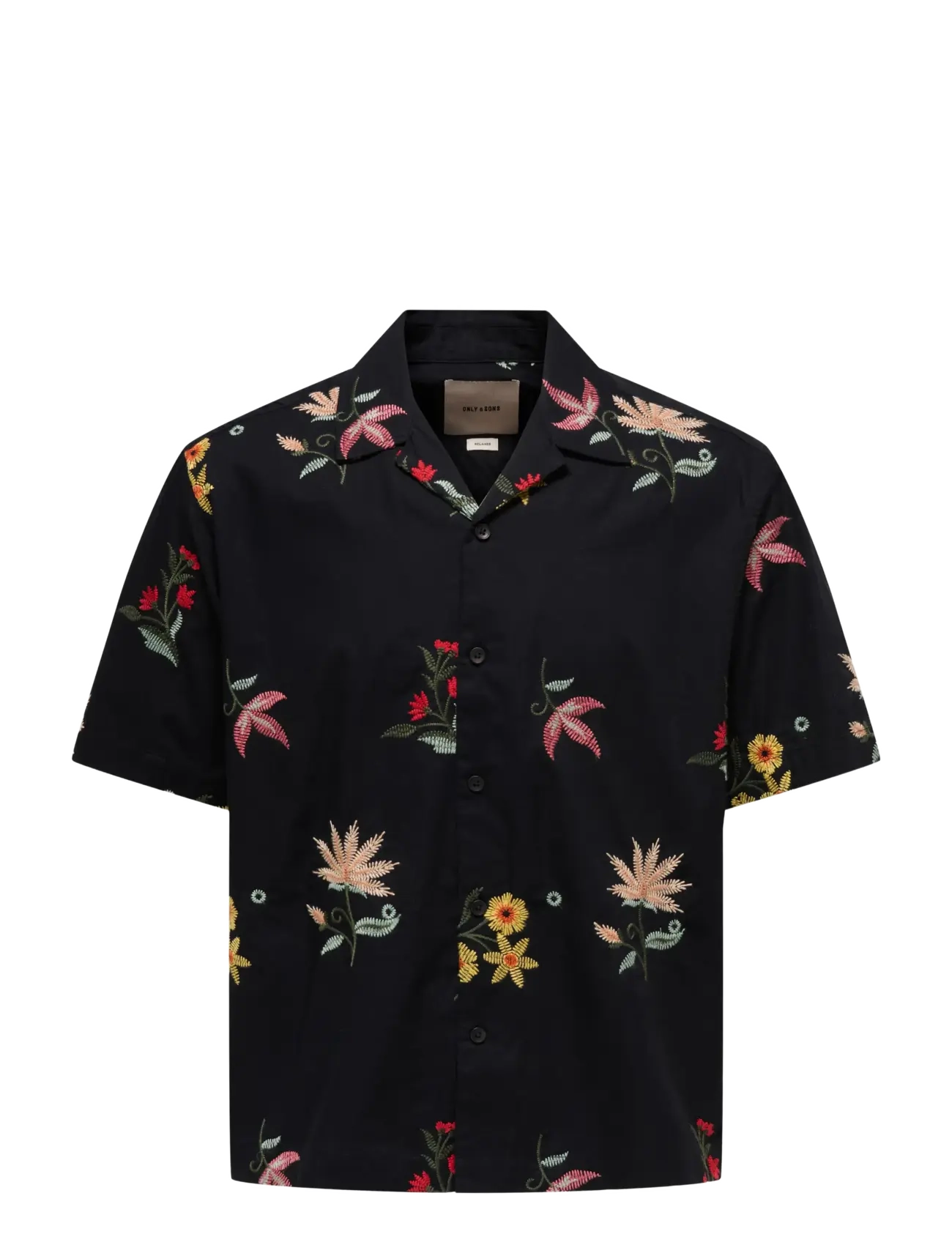ONLY & SONS ONSEDWARD RLX SS SHIRT - Apģērbi - JET BLACK / black