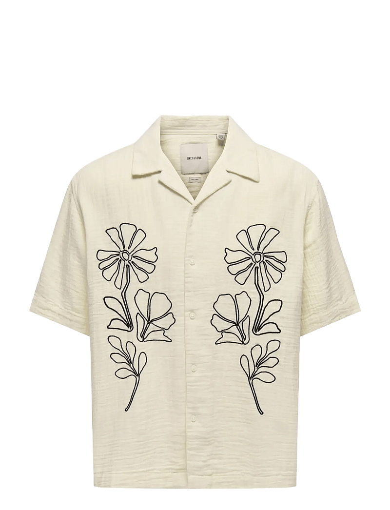 ONLY & SONS - ONSJACKSON RLX SS 014 SHIRT - kurzarmhemden - bone white - 1