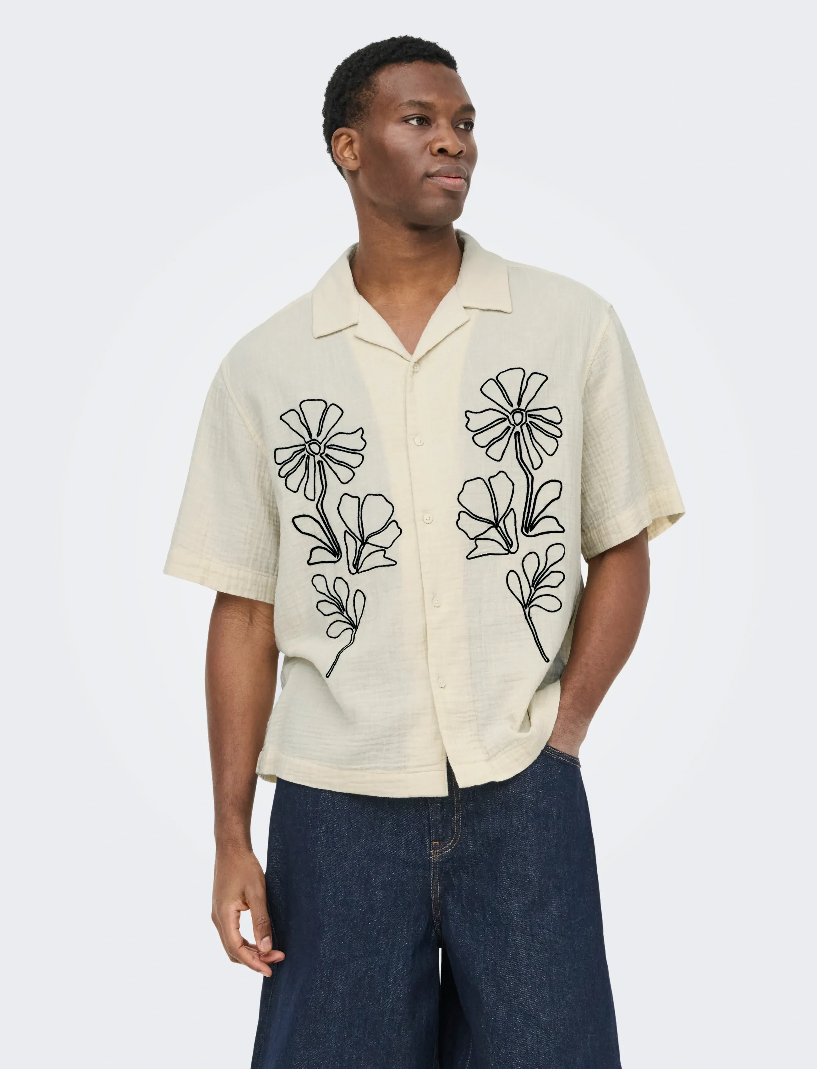 ONLY & SONS ONSJACKSON RLX SS 014 SHIRT - Neuheiten - BONE WHITE / cream