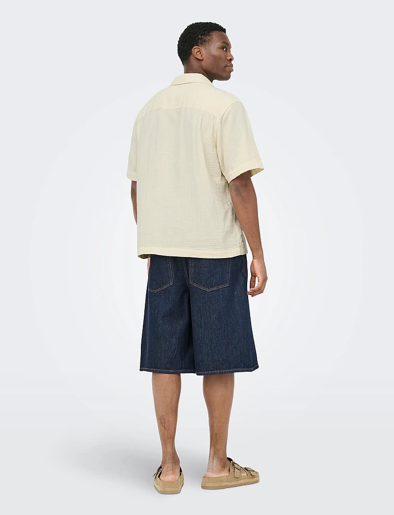 ONLY & SONS - ONSJACKSON RLX SS 014 SHIRT - kurzarmhemden - bone white - 3