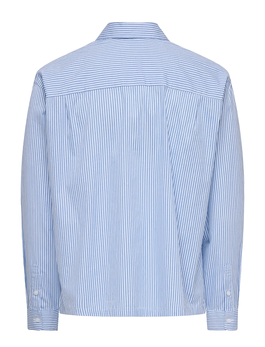 ONLY & SONS - ONSOPALINE RELAX LS SHIRT FRML - randiga skjortor - bright white - 2