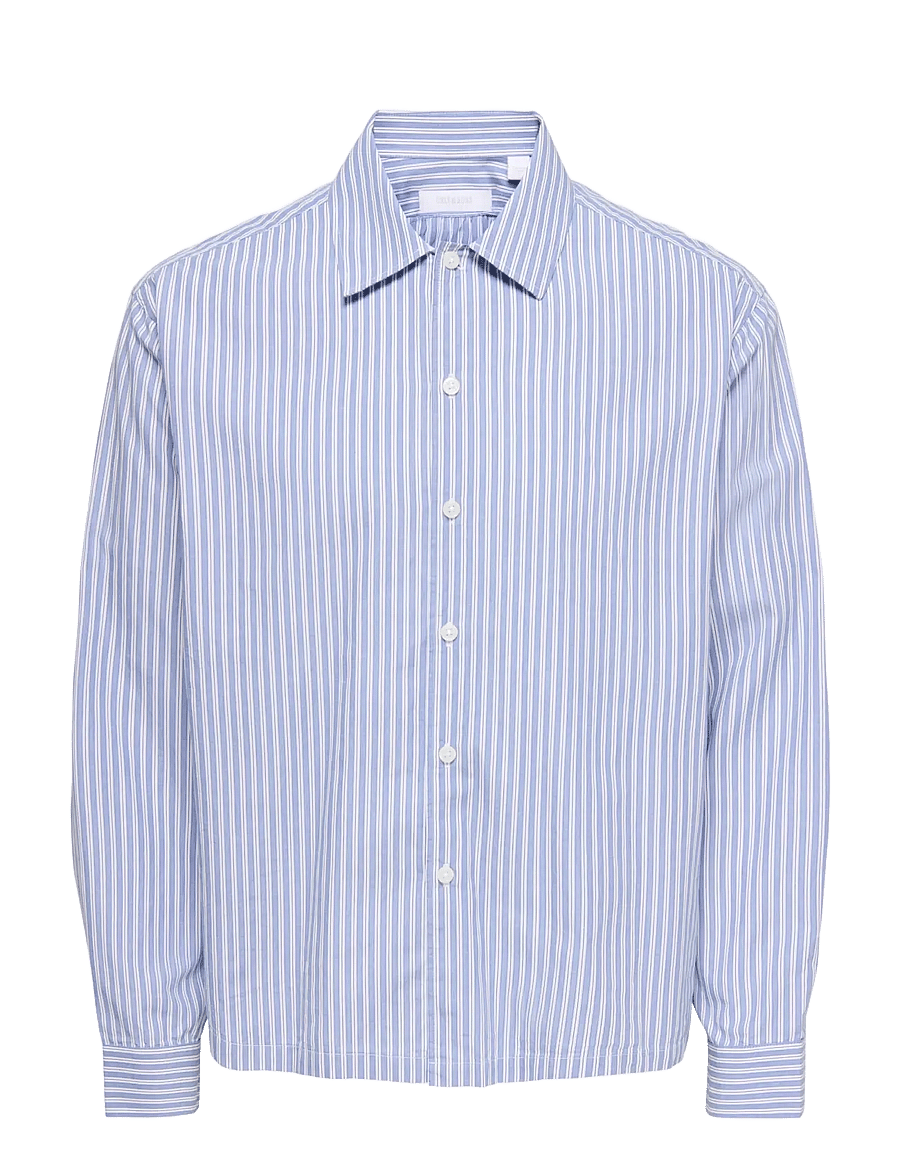 ONLY & SONS - ONSOPALINE RELAX LS SHIRT FRML - gestreifte hemden - cashmere blue - 0