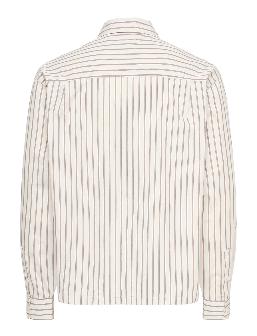 ONLY & SONS - ONSOPALINE RELAX LS SHIRT FRML - gestreifte hemden - egret - 1