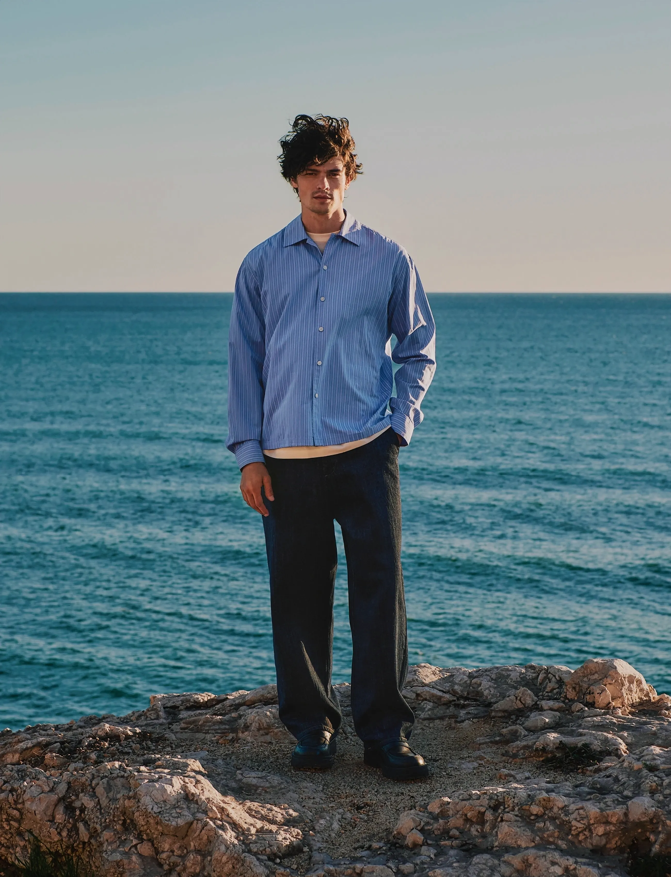 ONLY & SONS ONSOPALINE RELAX LS SHIRT FRML - Tøj - SKYWAY / blue