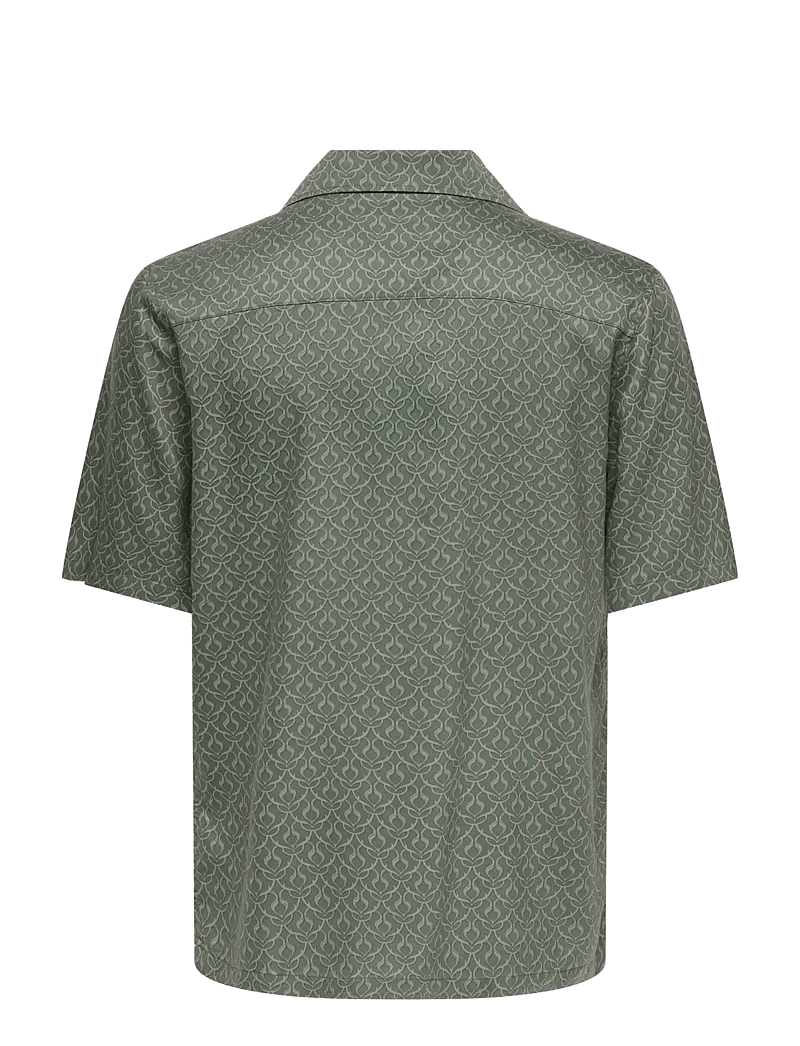 ONLY & SONS - ONSPERU RELAX SS SHIRT FRML - krekli ar rakstu - agave green - 1