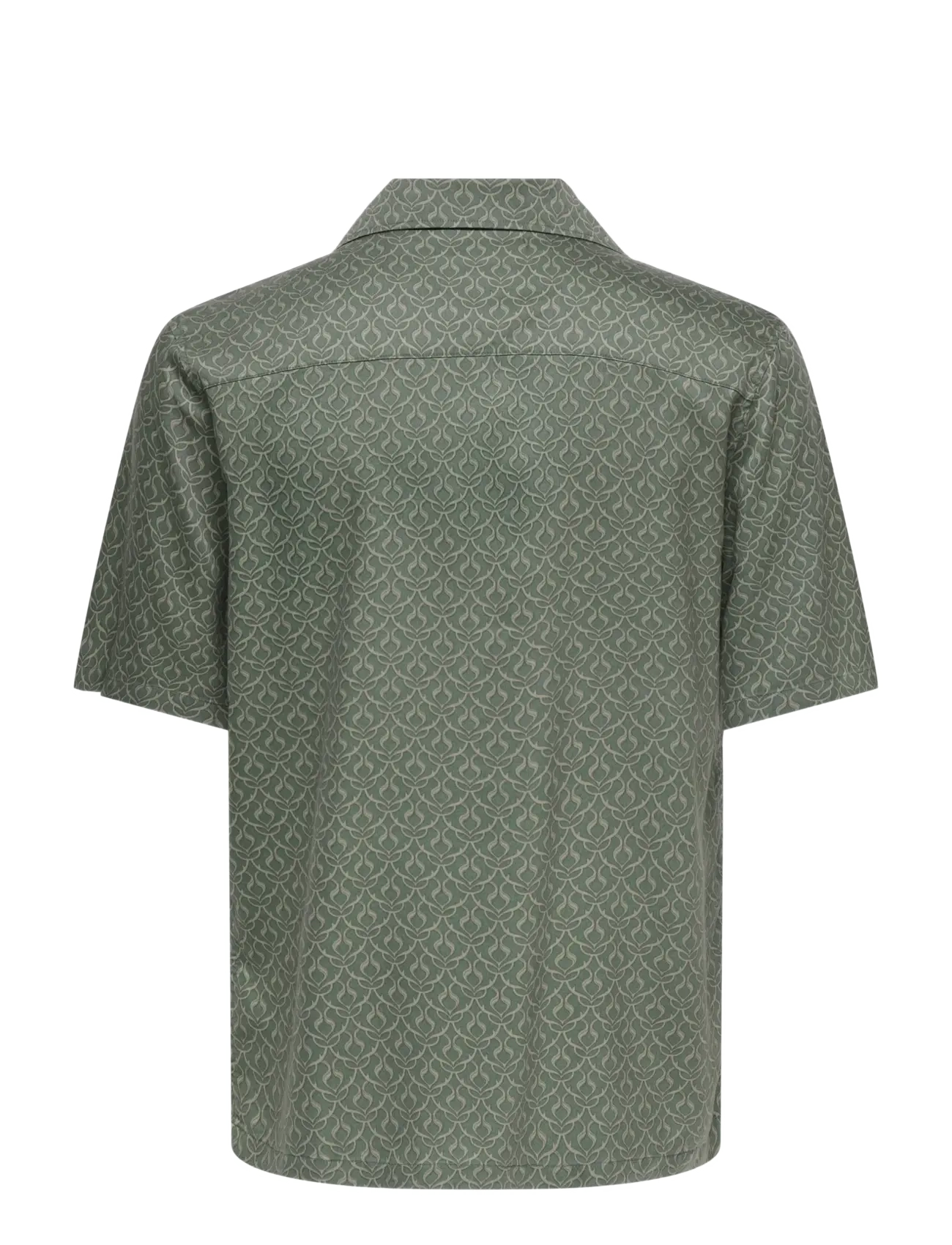 ONLY & SONS - ONSPERU RELAX SS SHIRT FRML - mönstrade skjortor - agave green - 1